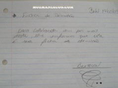 Tradução de uma carta de demissão