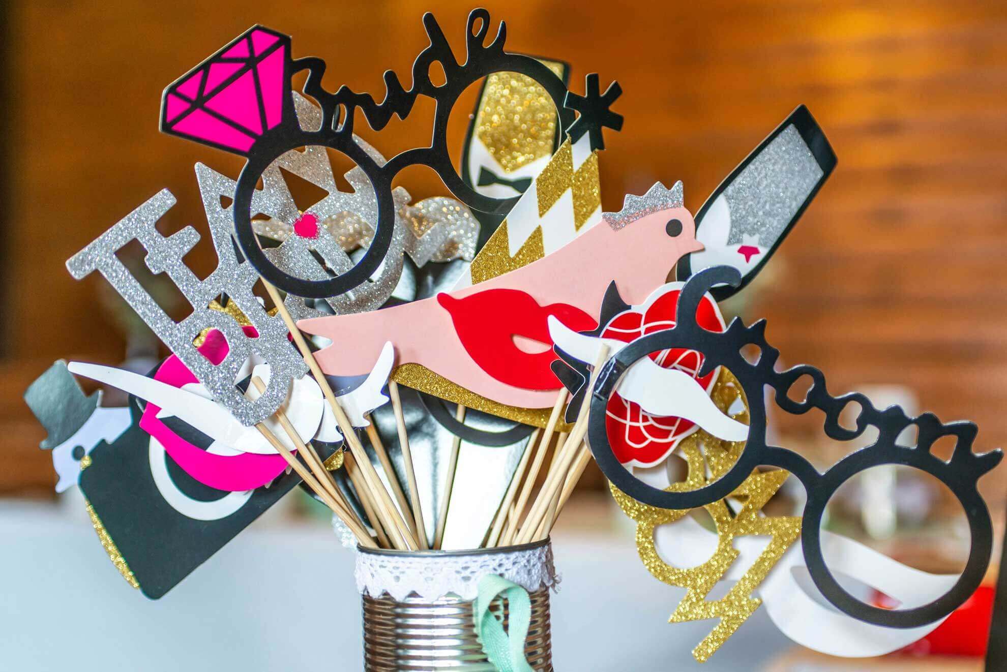 Photobooth com acessórios divertidos